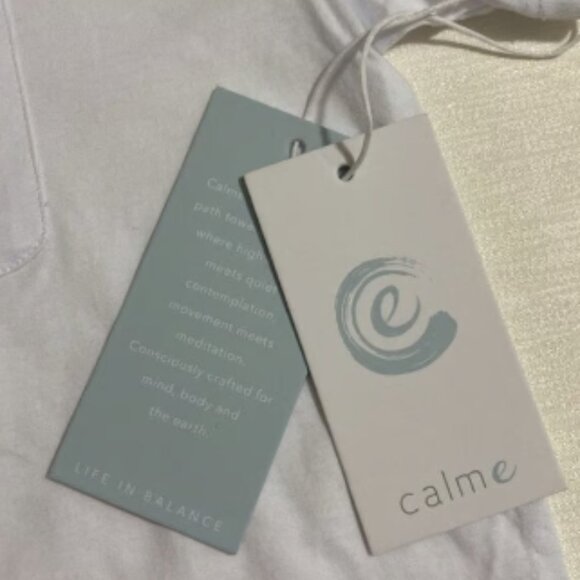 CALME Women's Cropped Boxy Pocket Tee T-Shirt Size XS - Picture 4 of 5